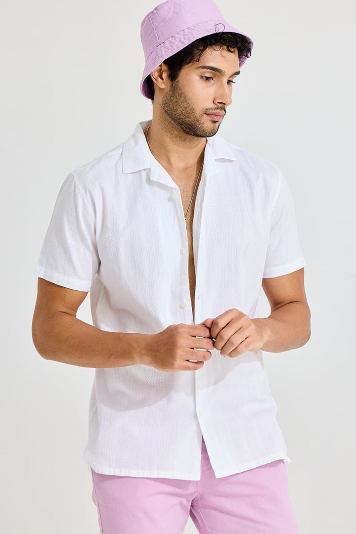 Mini Quadfour Line White Shirt