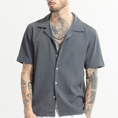 Absolute Seer Sucker Elephant Grey Shirt