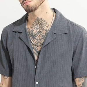 Absolute Seer Sucker Elephant Grey Shirt