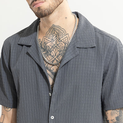 Absolute Seer Sucker Elephant Grey Shirt