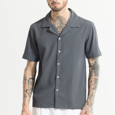 Absolute Seer Sucker Elephant Grey Shirt