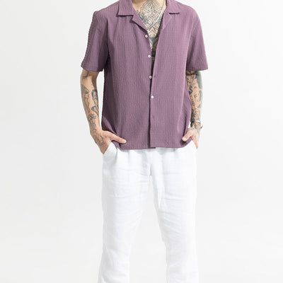 Absolute Seer Sucker Purple Shirt