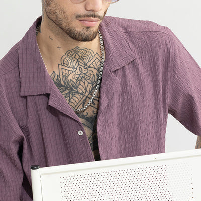 Absolute Seer Sucker Purple Shirt