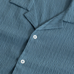 Absolute Seer Sucker Steel Blue Shirt