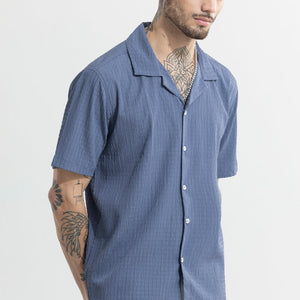 Absolute Seer Sucker Liberty Blue Shirt