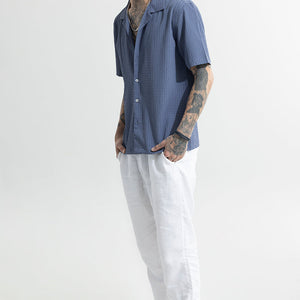 Absolute Seer Sucker Liberty Blue Shirt