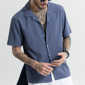 Absolute Seer Sucker Liberty Blue Shirt