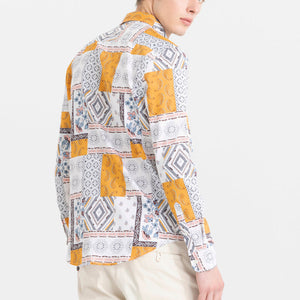 Pixel Patches White Shirt
