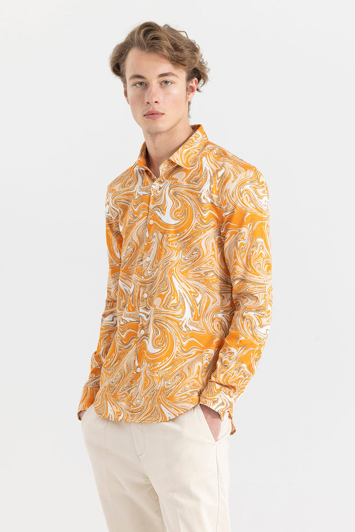 Encaustic Orange Shirt