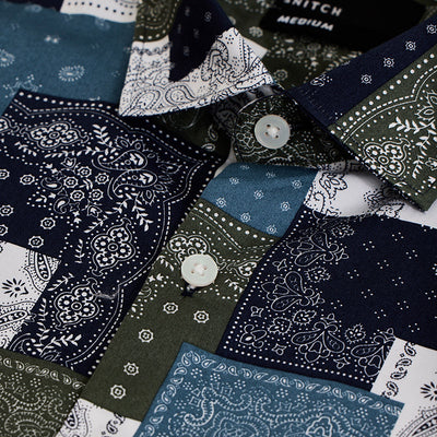 Mosaic Boteh Blue Shirt