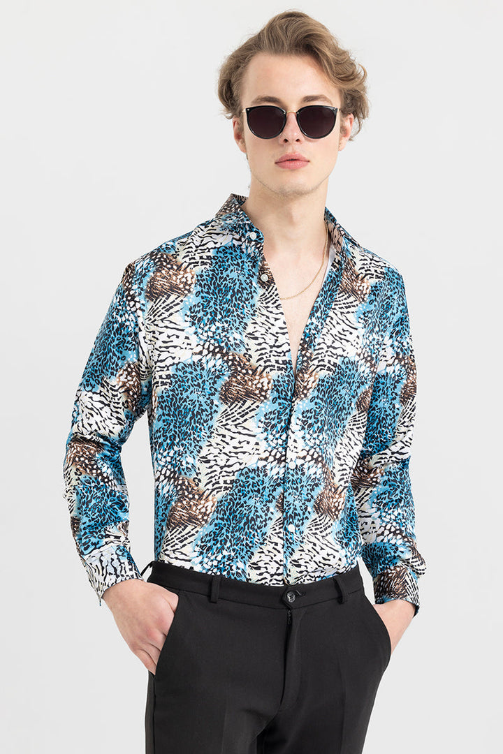 Wild Whisker Blue Shirt