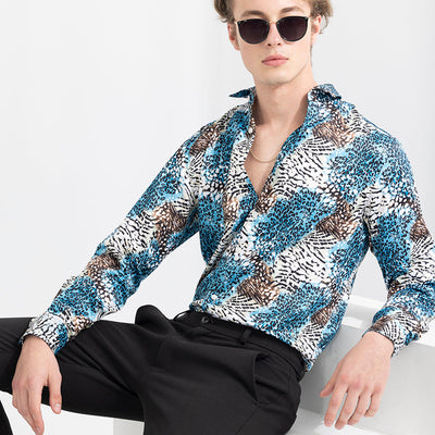 Wild Whisker Blue Shirt