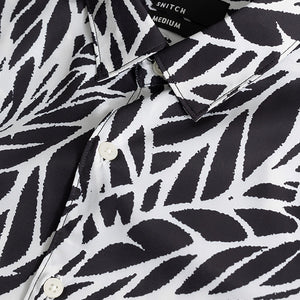 MirageMosaic Leaf White Shirt