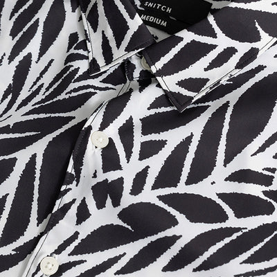 MirageMosaic Leaf White Shirt