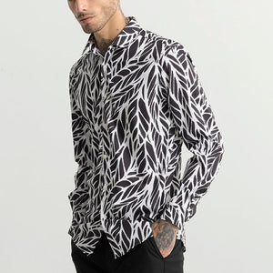 MirageMosaic Leaf White Shirt