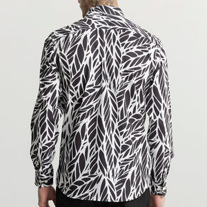 MirageMosaic Leaf White Shirt