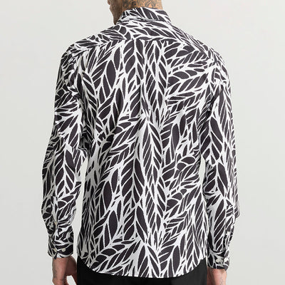 MirageMosaic Leaf White Shirt