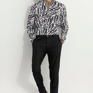 MirageMosaic Leaf White Shirt