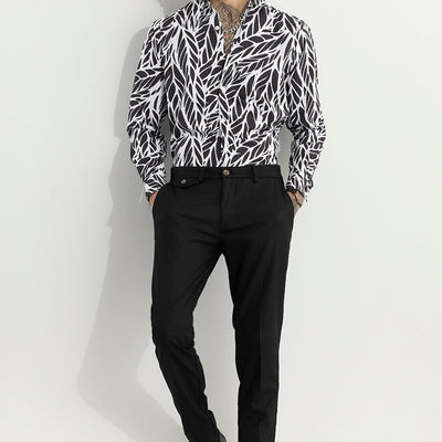 MirageMosaic Leaf White Shirt