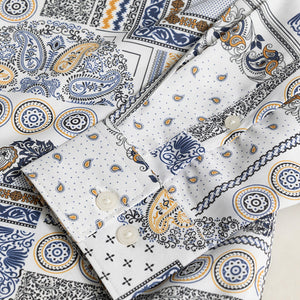 EthnoElegance Blue Shirt