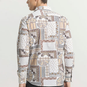 EthnoElegance Brown Shirt