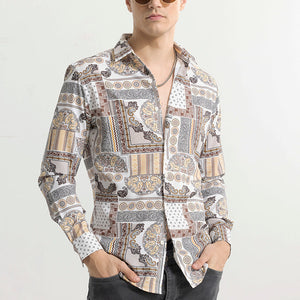 EthnoElegance Brown Shirt