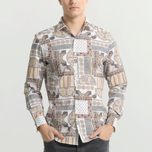 EthnoElegance Brown Shirt