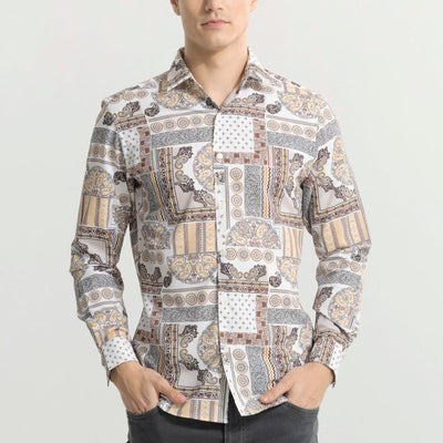 EthnoElegance Brown Shirt