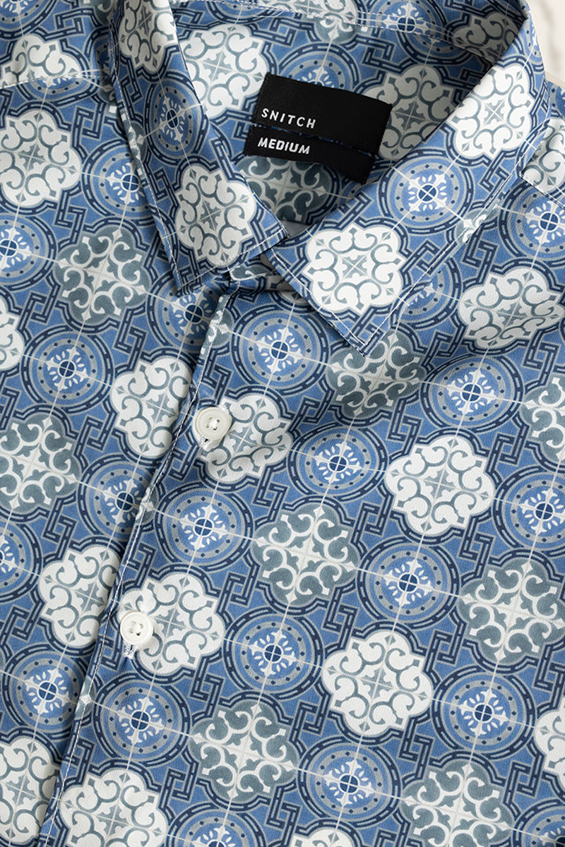 Element Motif Blue Shirt