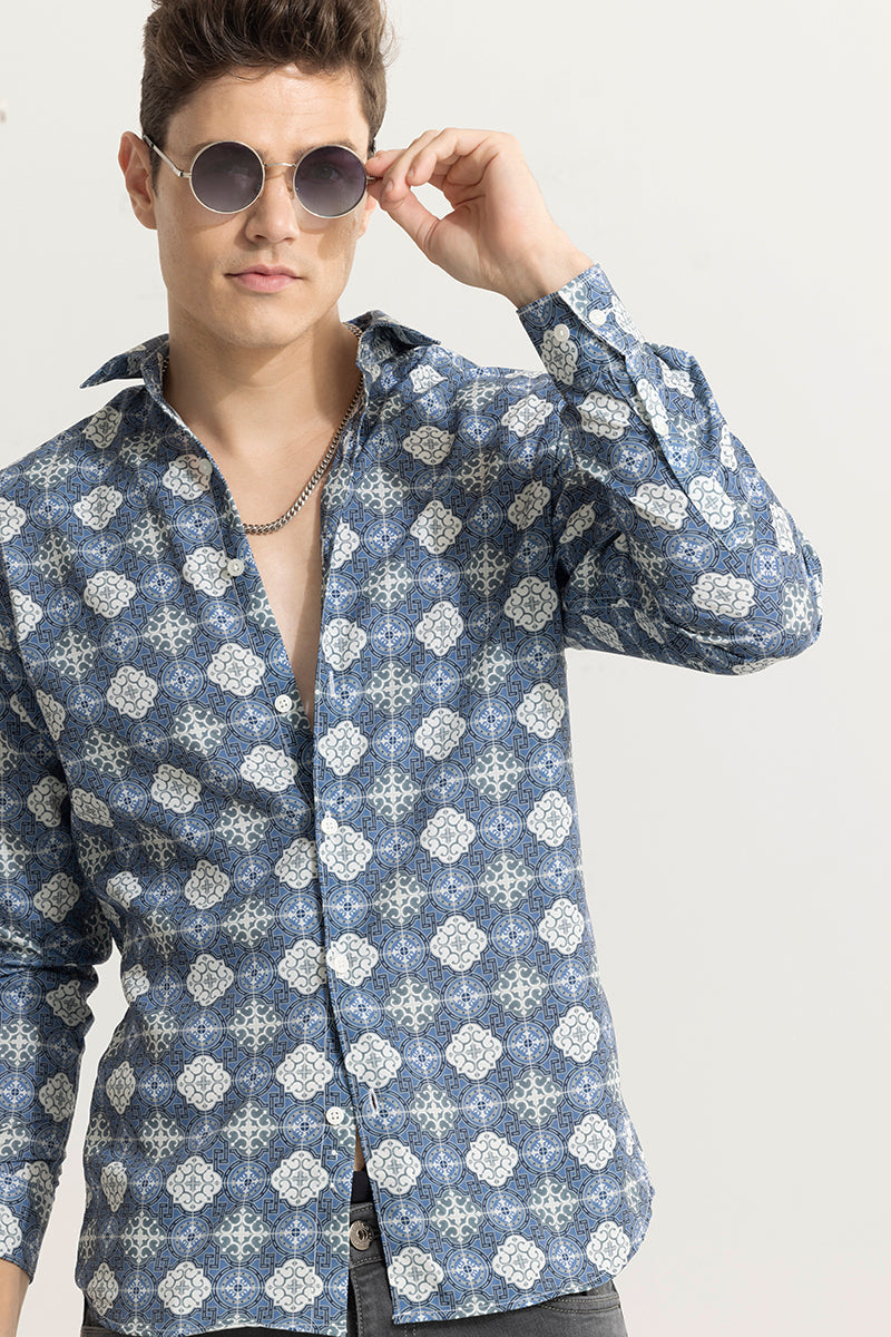 Element Motif Blue Shirt