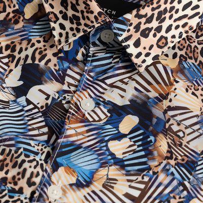 Feline Montage Brown Shirt