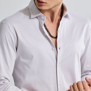 EasyFlex Self Design Grey Shirt