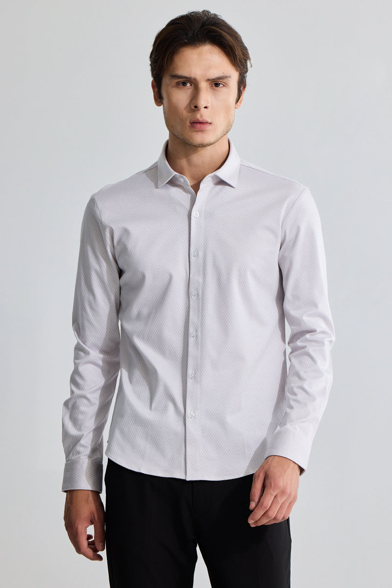 EasyFlex Self Design Grey Shirt