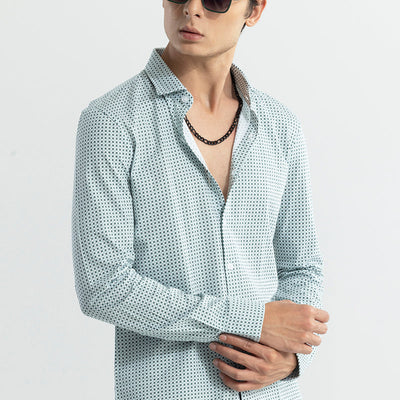 EasyFlex Self Design Green Shirt