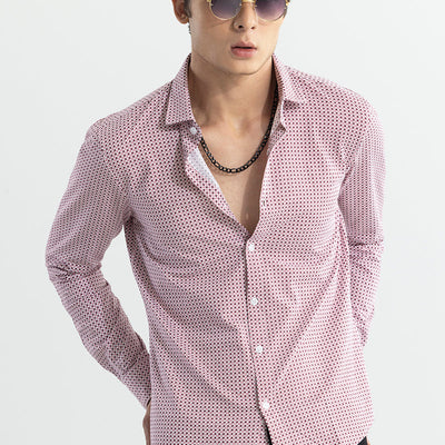 EasyFlex Self Design Pink Shirt