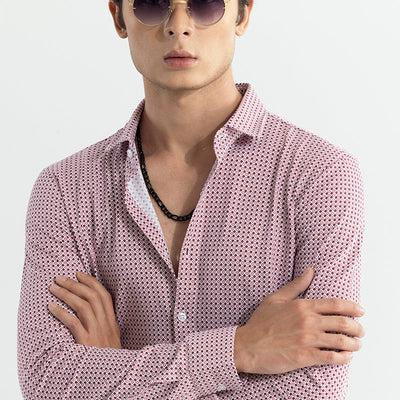 EasyFlex Self Design Pink Shirt