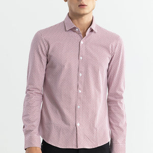 EasyFlex Self Design Pink Shirt