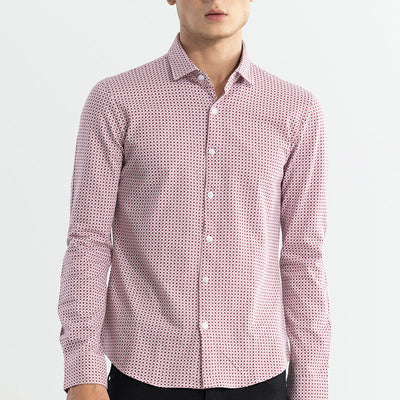EasyFlex Self Design Pink Shirt