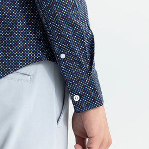 EasyFlex Self Design Dark Blue Shirt