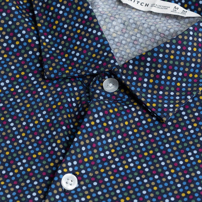 EasyFlex Self Design Dark Blue Shirt