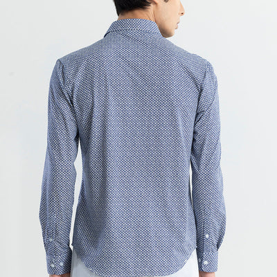 EasyFlex Floral Motif Grey Shirt