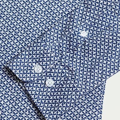 EasyFlex Floral Motif Grey Shirt