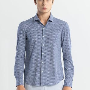 EasyFlex Floral Motif Grey Shirt