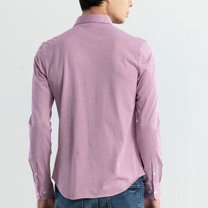 EasyFlex Self Design Coral Pink Shirt
