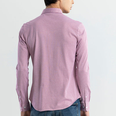 EasyFlex Self Design Coral Pink Shirt