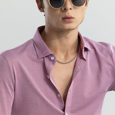 EasyFlex Self Design Coral Pink Shirt