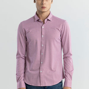 EasyFlex Self Design Coral Pink Shirt