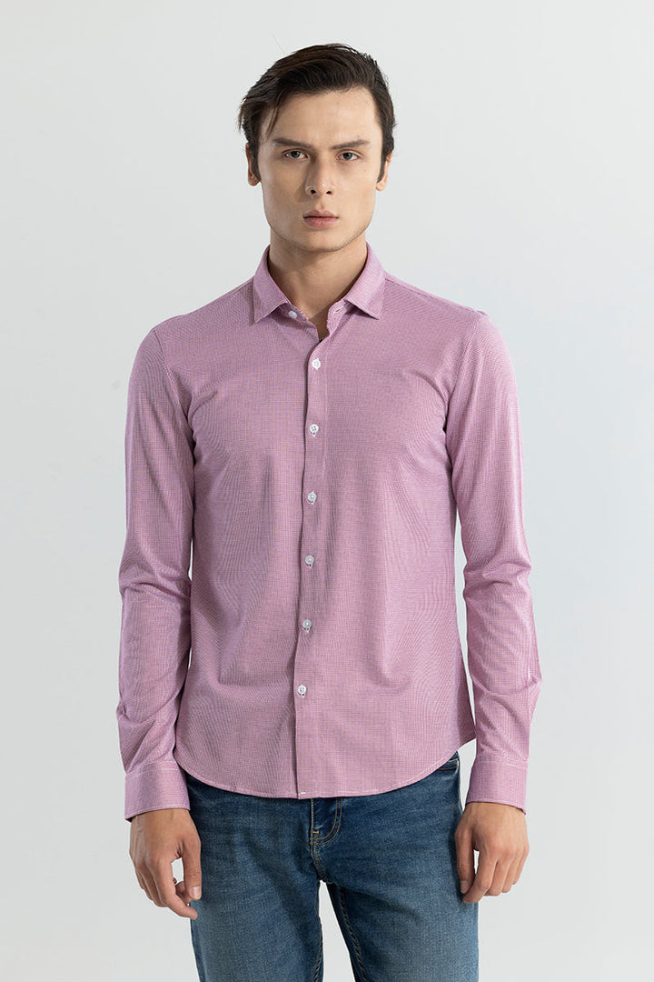 EasyFlex Self Design Coral Pink Shirt