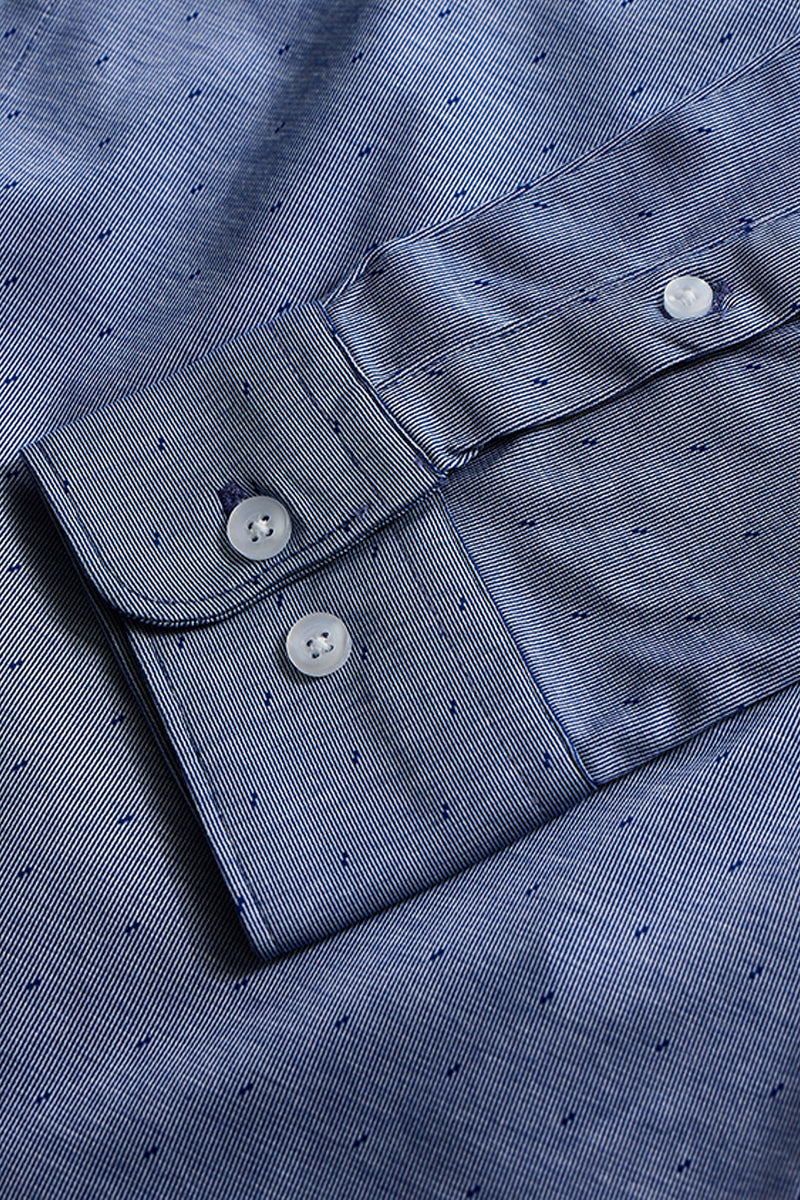 EasyFlex Self Design Spruce Blue Shirt