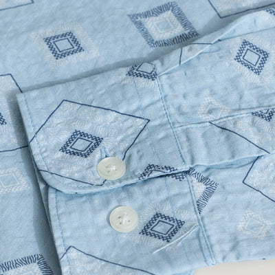 Cloister Blue Seersucker Shirt